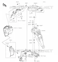 GARDE BOUE ARRI&Egrave;RE pour Kawasaki KLX300SM 2023