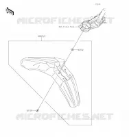 GARDE BOUE AVANT pour Kawasaki KLX300SM 2023