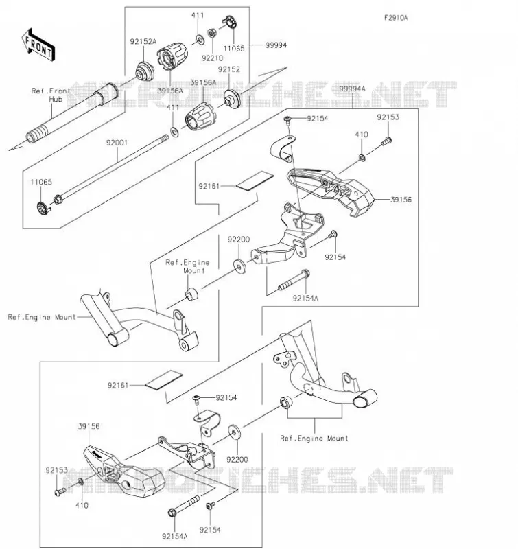 ACCESSOIRE(Slider) Kawasaki MOTOS 1000 2023 VERSYS 1000 SE  KLZ1000DPFNN