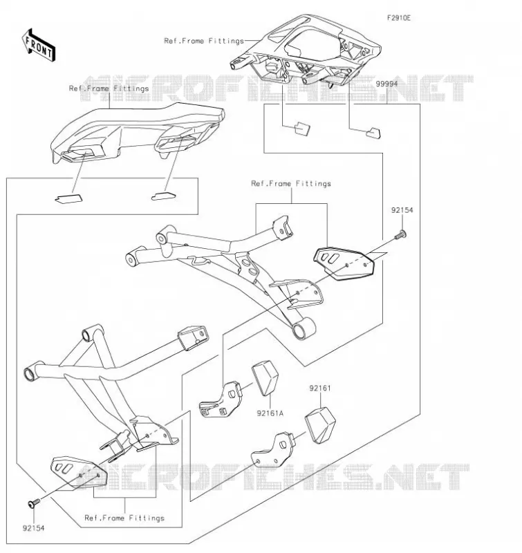 ACCESSOIRE(Bag Fitting Kit) Kawasaki MOTOS 1000 2023 VERSYS 1000 SE  KLZ1000DPSNN