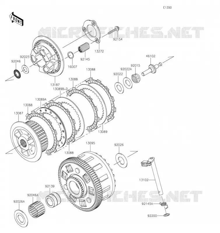 EMBRAYAGE Kawasaki MOTOS 1000 2023 VERSYS 1000 SE  KLZ1000DPSNN
