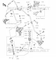 MAITRE CYLINDRE ARRI&Egrave;RE pour Kawasaki Z1000 R EDITION 2023