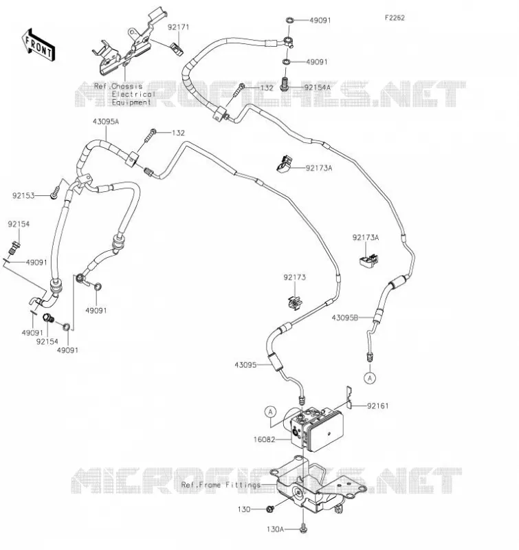 DURITE DE FREIN Kawasaki MOTOS 1000 2023 Z1000 R EDITION  ZR1000JPFNN