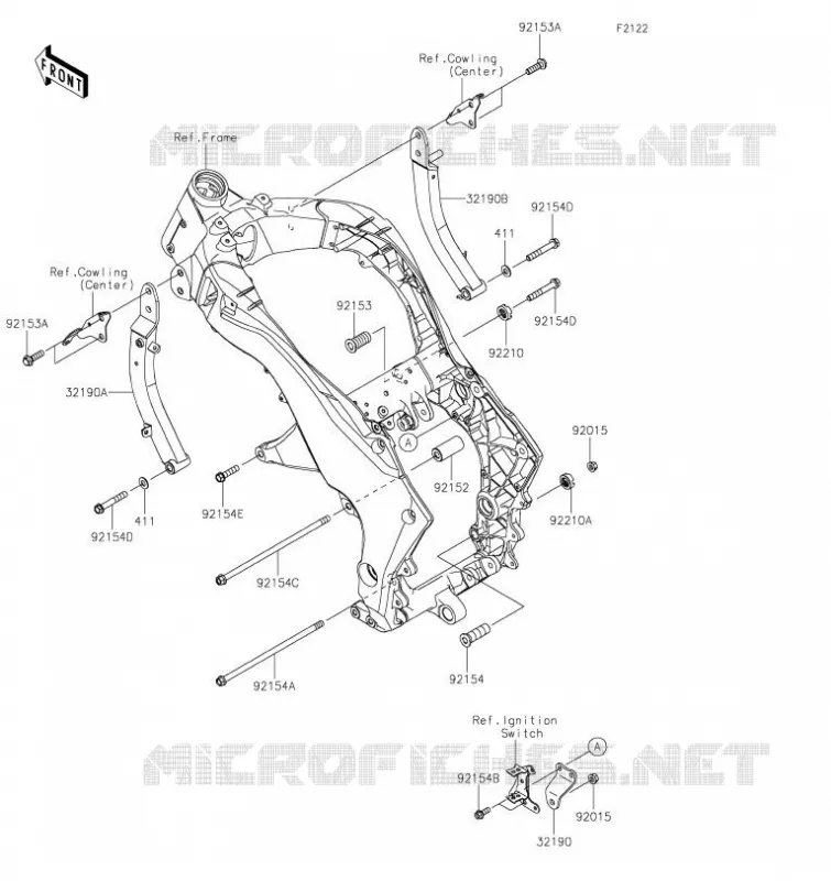 SUPPORT MOTEUR Kawasaki MOTOS 1000 2023 Z1000 R EDITION  ZR1000JPFNN