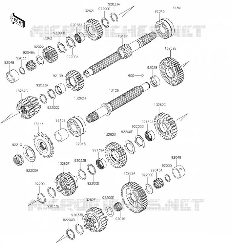 TRANSMISSION Kawasaki MOTOS 1000 2023 Z1000 R EDITION  ZR1000JPFNN