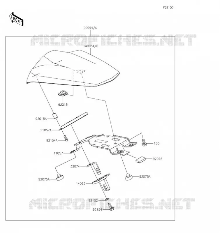 ACCESSOIRE(Pillion Seat Cover) Kawasaki MOTOS 1000 2023 Z H2  ZR1000KPFAL