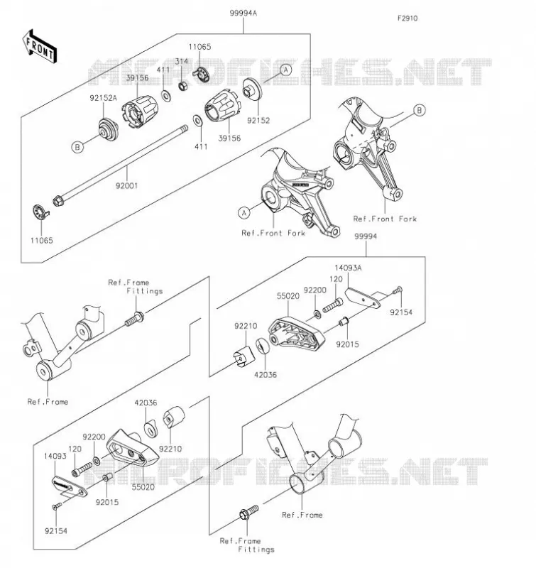 ACCESSOIRE(Slider) Kawasaki MOTOS 1000 2023 Z H2  ZR1000KPFAL