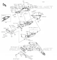CACHE LAT&Eacute;RAL/GARDE CHAINE pour Kawasaki Z H2 2023