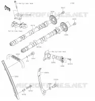 ARBRE A CAME/TENDEUR pour Kawasaki Z900 SE 2023