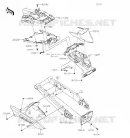 GARDE BOUE ARRI&Egrave;RE pour Kawasaki Z900RS SE 2023