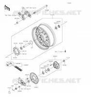 MOYEU ARRIERE pour Kawasaki Z900RS SE 2023