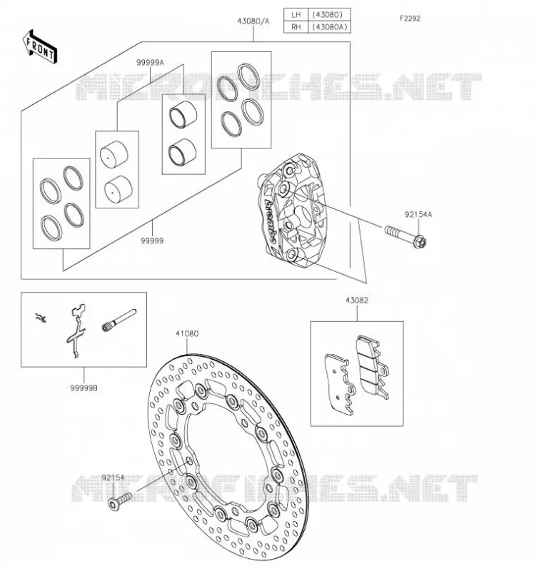 FREIN AVANT Kawasaki MOTOS 900 2023 Z900RS SE  ZR900NPFNB