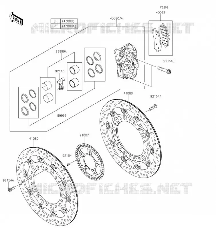 FREIN AVANT Kawasaki MOTOS 1000 2023 NINJA H2  ZX1002JPFNN