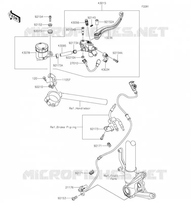 MAITRE CYLINDRE AV Kawasaki MOTOS 1000 2023 NINJA H2  ZX1002JPFNN