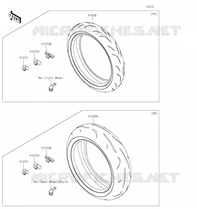 PNEUS Kawasaki MOTOS 1000 2022 NINJA ZX-10R  ZX1002LNFAL