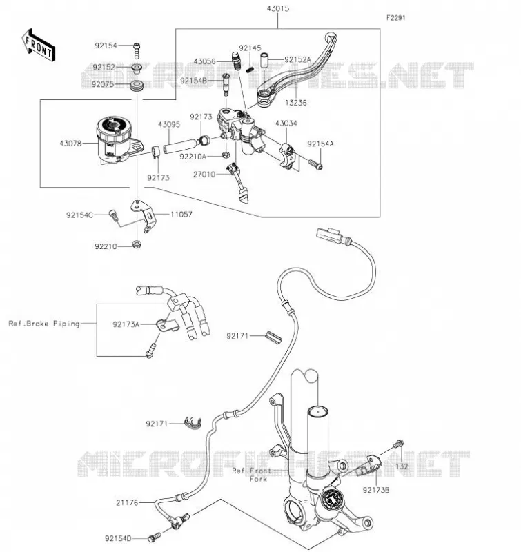 MAITRE CYLINDRE AV Kawasaki MOTOS 1000 2023 NINJA ZX-10R  ZX1002LPFAL