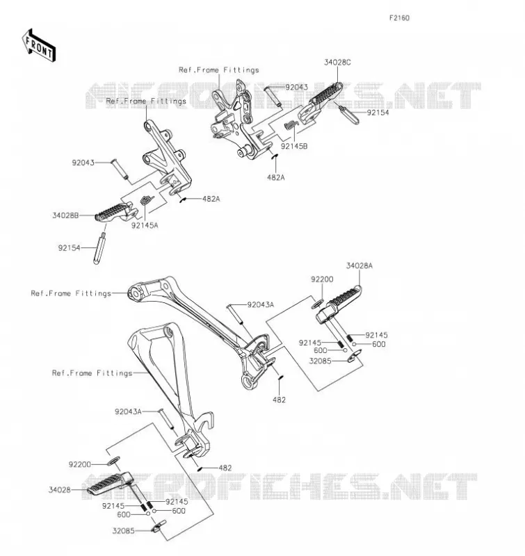 REPOSE PIED Kawasaki MOTOS 1000 2023 NINJA ZX-10R  ZX1002LPFAL