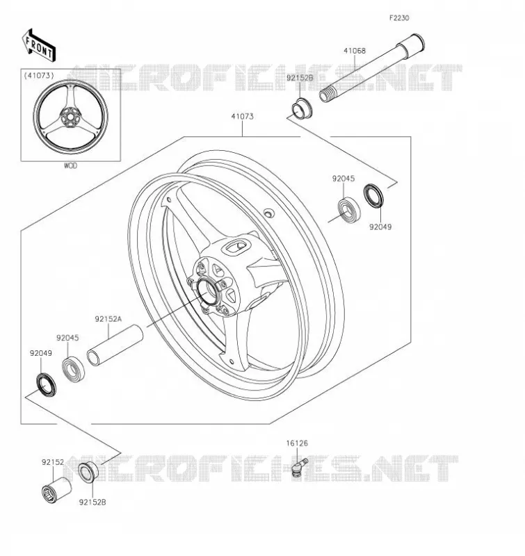 ROUE AVANT Kawasaki MOTOS 1000 2023 NINJA ZX-10R  ZX1002LPFAL
