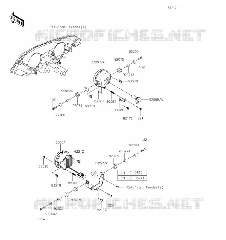 PHARE(s) Kawasaki SSV 820 2023 MULE PRO-FXR  KAF820KPFNL