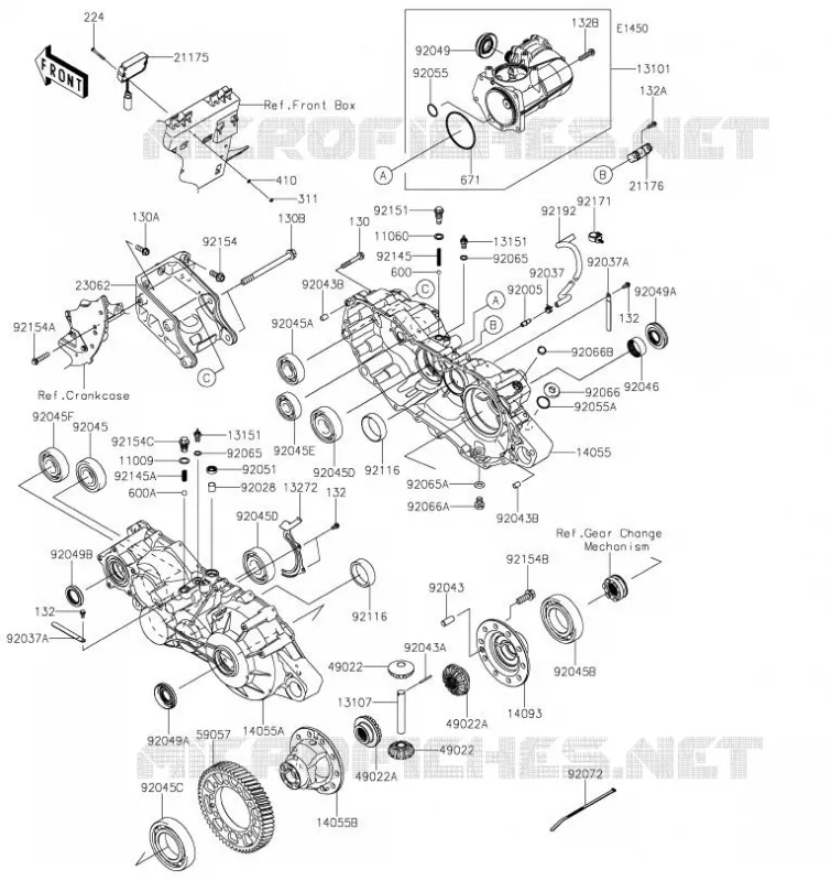 PONT Kawasaki SSV 820 2023 MULE PRO-FXR  KAF820KPFNL