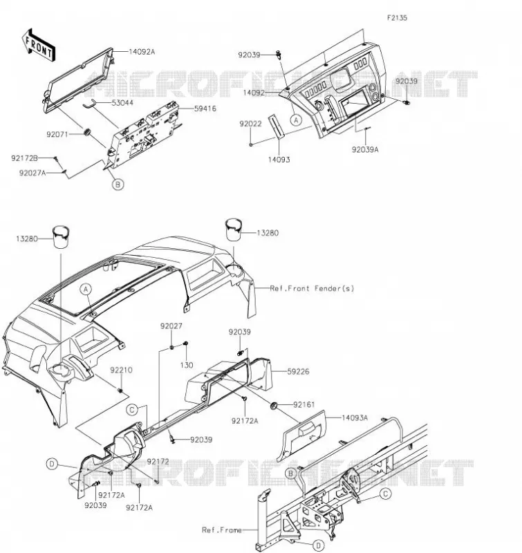 BOITE AVANT Kawasaki SSV 820 2023 MULE PRO-FXT  KAT820APFNN