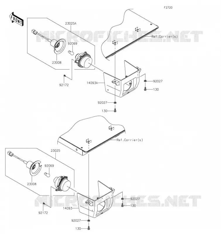 FEUX ARRI&Egrave;RE(S) Kawasaki SSV 820 2023 MULE PRO-FXT  KAT820APFNN