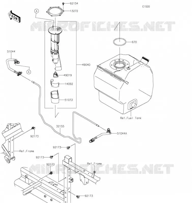 POMPE A ESSENCE Kawasaki SSV 820 2023 MULE PRO-FXT  KAT820BPFNN