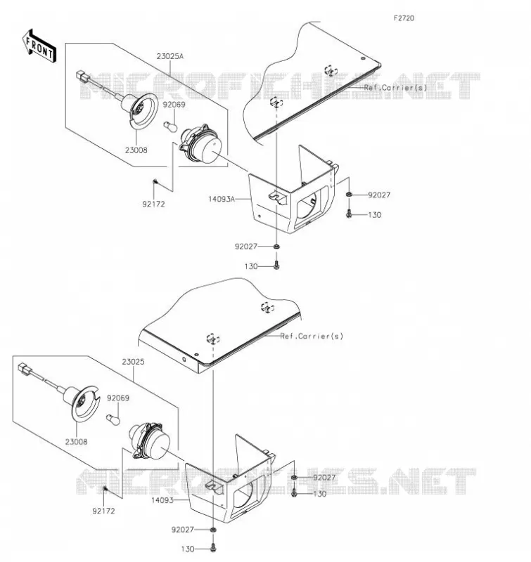 FEUX ARRI&Egrave;RE(S) Kawasaki SSV 820 2023 MULE PRO-FXT  KAT820CPFNN