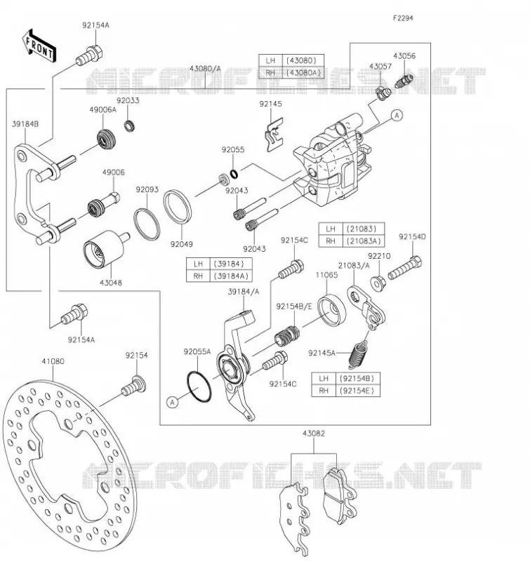 FREIN ARRIERE Kawasaki SSV 820 2023 MULE PRO-FXT  KAT820CPFNN