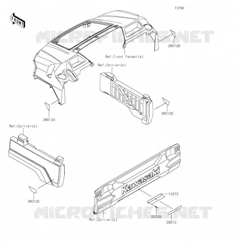 CATADIOPTRES(CN) Kawasaki SSV 820 2023 MULE PRO-FXT  KAT820CPFNN