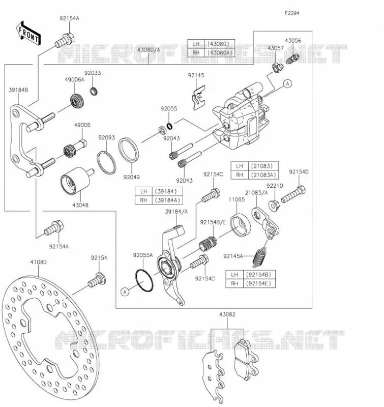 FREIN ARRIERE Kawasaki SSV 820 2023 MULE PRO-FXT  KAT820CPFNN
