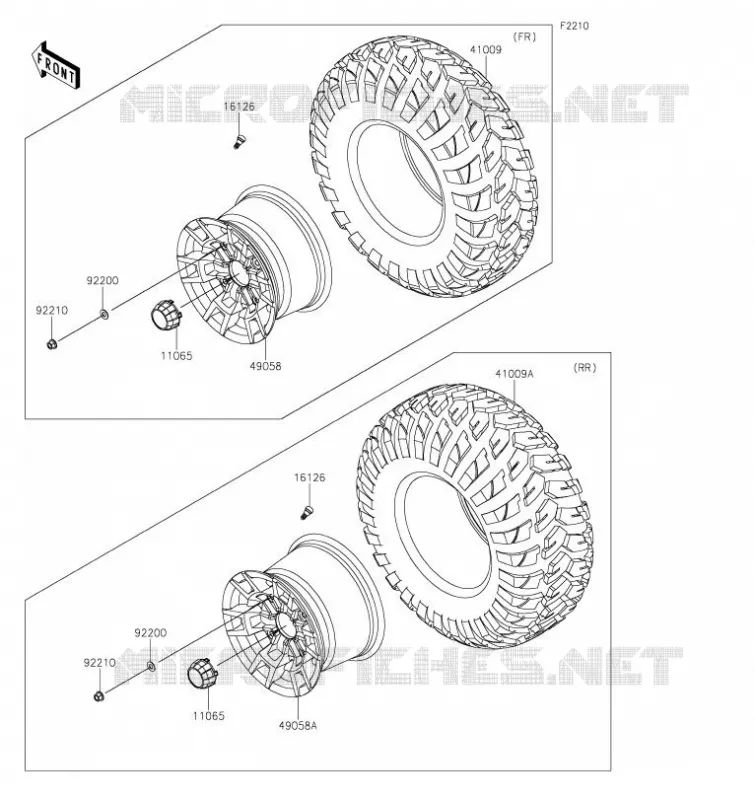 ROUE/PNEUS Kawasaki SSV 820 2023 MULE PRO-FXT  KAT820CPFNN