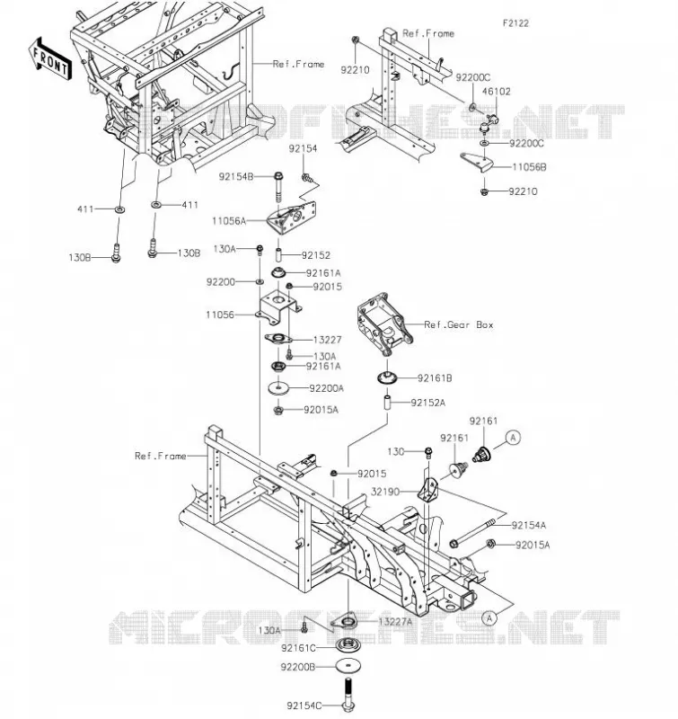 SUPPORT MOTEUR Kawasaki SSV 820 2023 MULE PRO-FXT  KAT820CPFNN