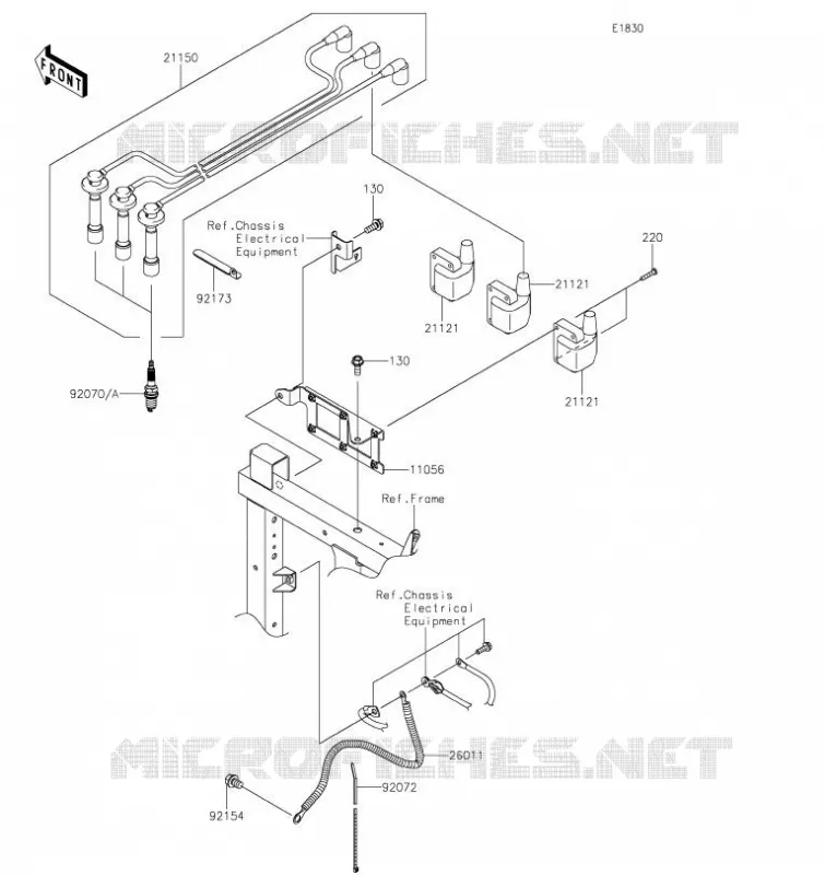 SYSTEME D&acute;ALLUMAGE Kawasaki SSV 820 2023 MULE PRO-FXT  KAT820CPFNN
