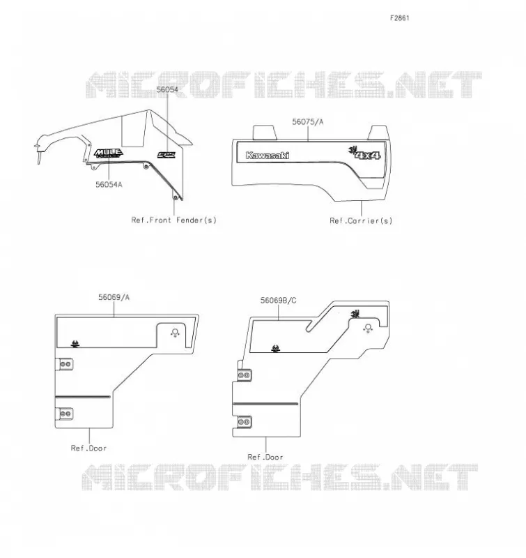 AUTOCOLLANTS Kawasaki SSV 820 2023 MULE PRO-FXT  KAT820DPFNL