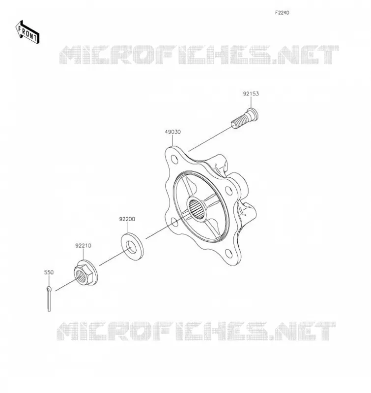 MOYEUX / FREINS ARRIERE Kawasaki SSV 820 2023 MULE PRO-FXT  KAT820DPFNL