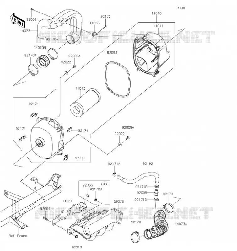 FILTRE A AIR Kawasaki SSV 1000 2022 MULE PRO-FXT  KAT820FNFNN
