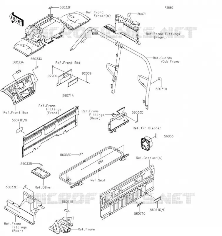 ETIQUETTES Kawasaki SSV 820 2023 MULE PRO-FXT  KAT820FPFNL