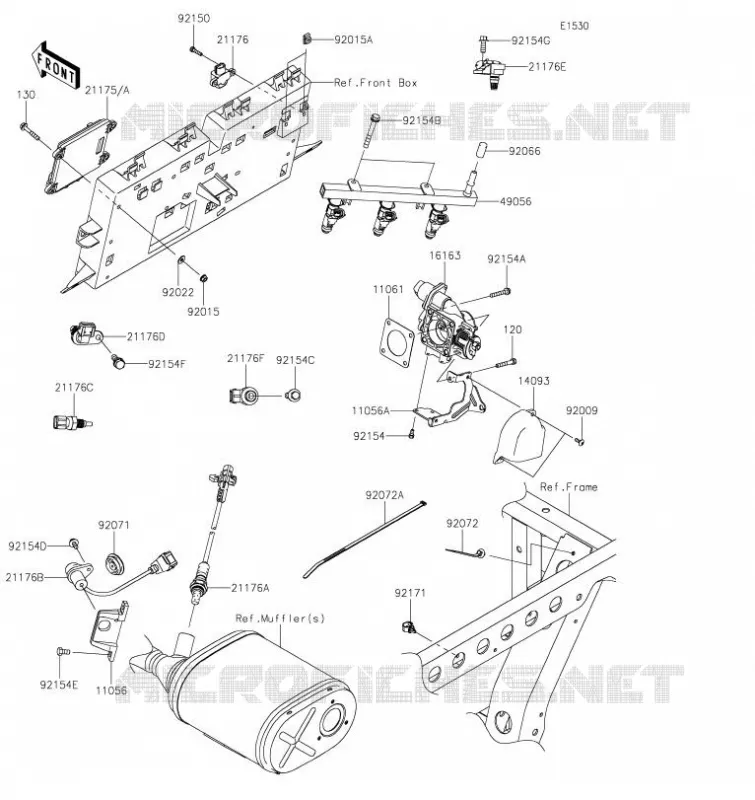 INJECTION CARBURANT Kawasaki SSV 820 2023 MULE PRO-FXT  KAT820FPFNL