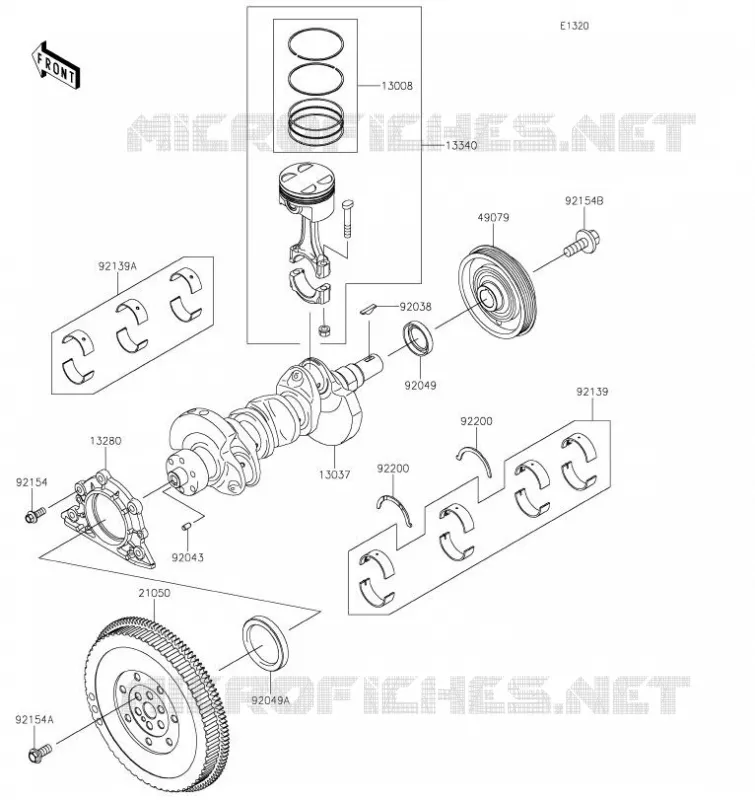 PISTON / VILEBREQUIN Kawasaki SSV 820 2023 MULE PRO-FXT  KAT820FPFNL