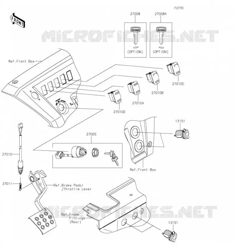 CONTACTEUR Kawasaki SSV 820 2023 MULE PRO-FXT  KAT820FPFNN