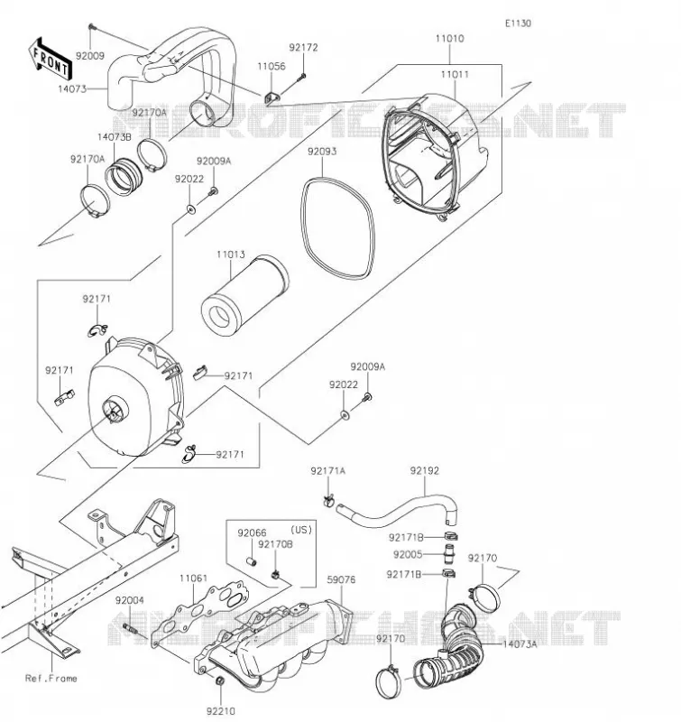 FILTRE A AIR Kawasaki SSV 820 2023 MULE PRO-FXT  KAT820FPFNN