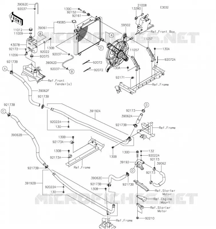 RADIATEUR Kawasaki SSV 820 2023 MULE PRO-FXT  KAT820FPFNN
