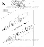 ARBRE DE TRANSMISSION(ARRI&Egrave;RE) pour Kawasaki TERYX KRX 1000 2023