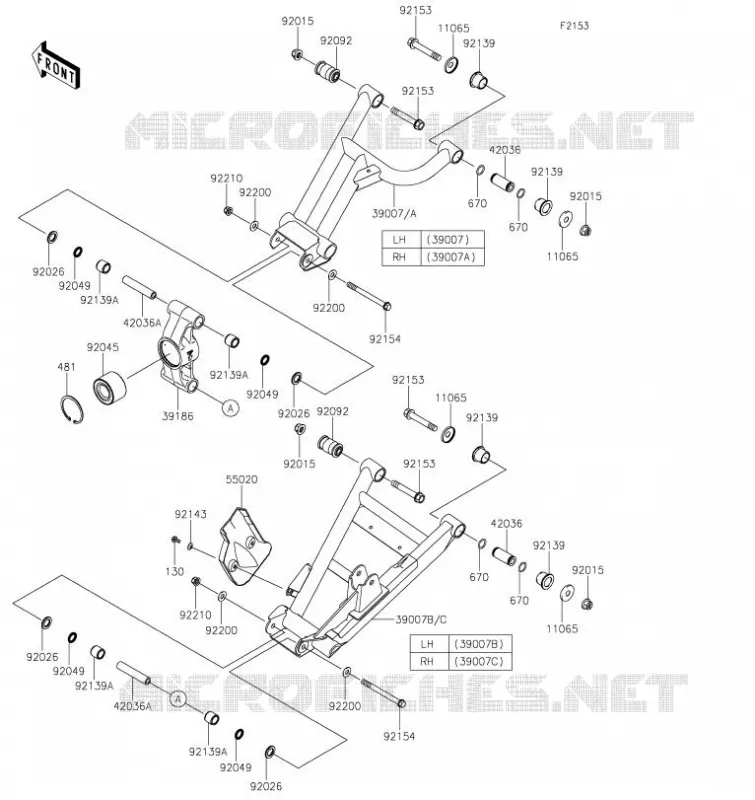 SUSPENSION ARRI&Egrave;RE Kawasaki SSV 800 2023 TERYX4  KRT800LPFNL