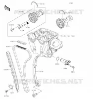 ARBRE A CAME/TENDEUR pour Kawasaki KX250X 2023