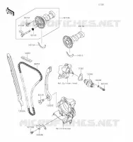 ARBRE A CAME/TENDEUR pour Kawasaki KX450SR 2023