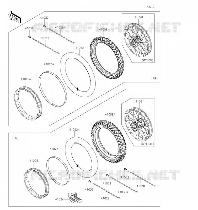 PNEUS Kawasaki TOUT-TERRAIN 85 2023 KX85 L  KX85DPFNN