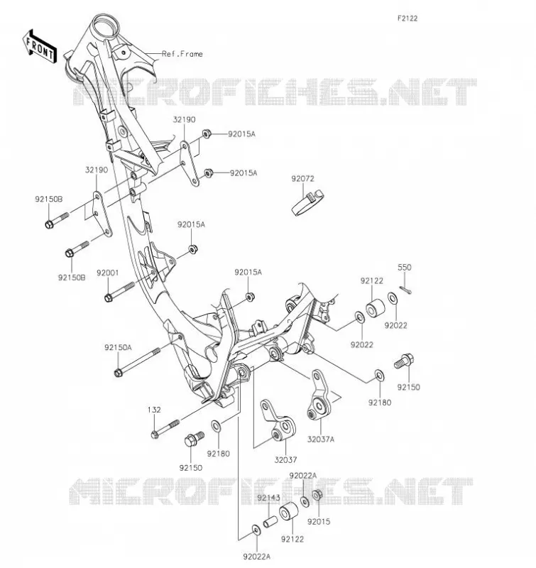 SUPPORT MOTEUR Kawasaki TOUT-TERRAIN 85 2023 KX85 L  KX85DPFNN