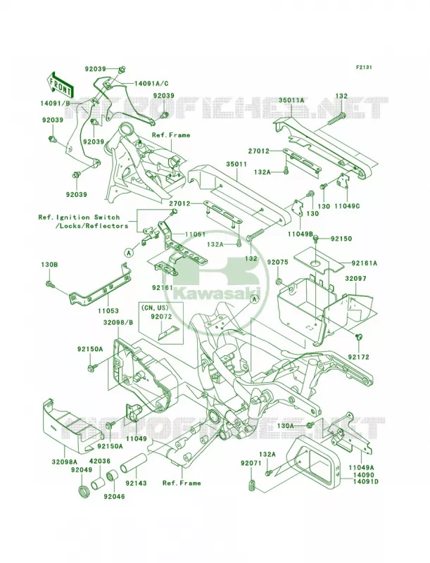 Frame Fittings Kawasaki MOTOS 1500 2007 Vulcan 1500 Classic  VN1500N7FA